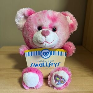 NWT - Build-A-Bear Smallfrys - Endless Hearts - Pink Plush Bear